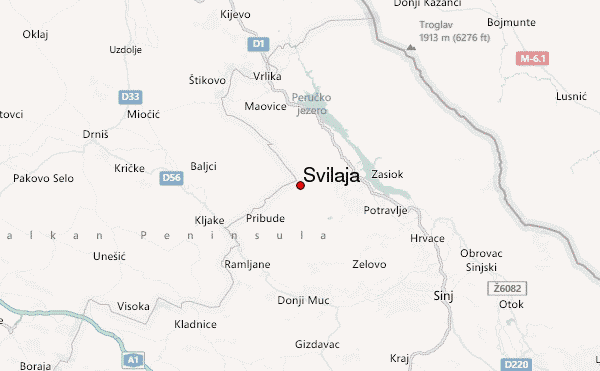 Svilaja Location Map