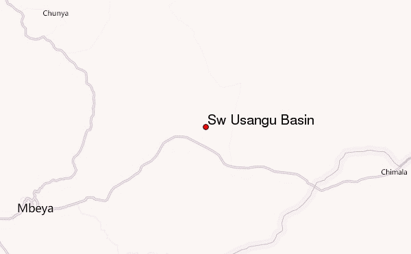 Sw Usangu Basin Location Map
