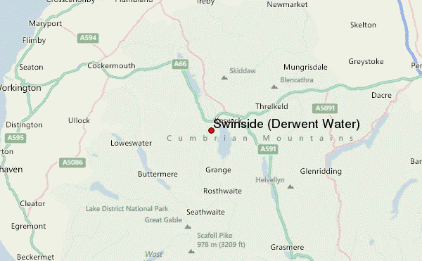 Swinside (Derwent Water) Location Map