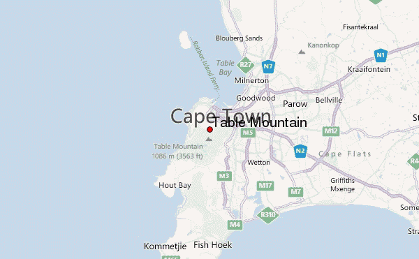 Table Mountain Location Map