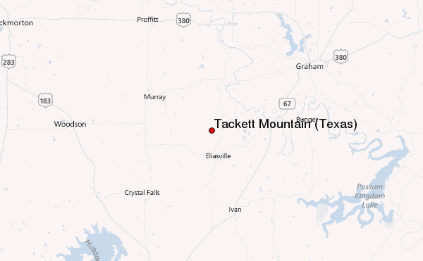 Tackett Mountain (Texas) Location Map