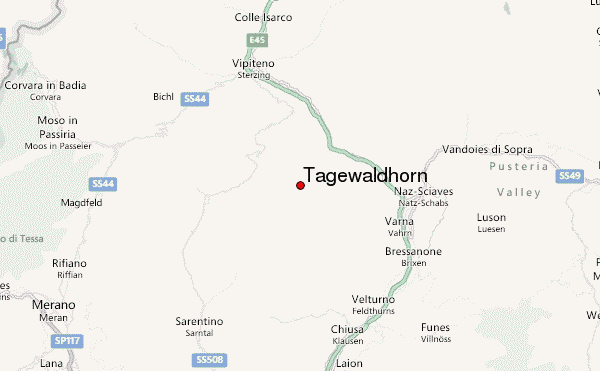 Tagewaldhorn Location Map
