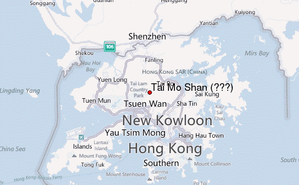 Tai Mo Shan (大帽山) Location Map
