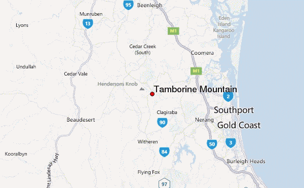 Tamborine Mountain Location Map