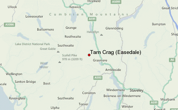 Tarn Crag (Easedale) Location Map