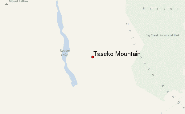 Taseko Mountain Location Map