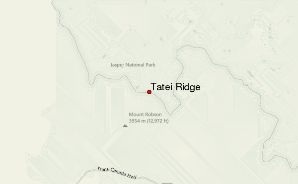 Tatei Ridge Location Map