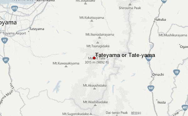 Tateyama or Tate-yama Location Map
