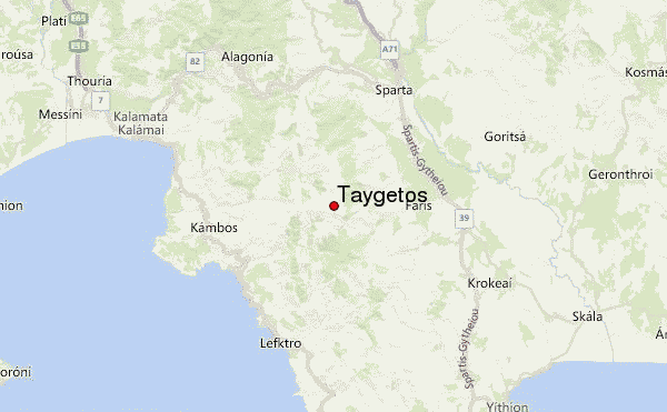 Taygetos Location Map