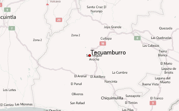 Tecuamburro Location Map