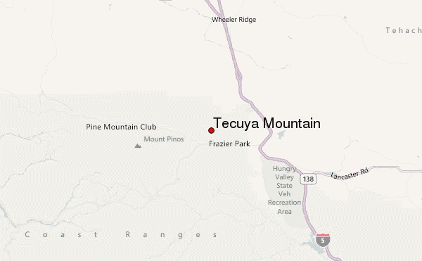 Tecuya Mountain Location Map