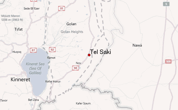 Tel Saki Location Map