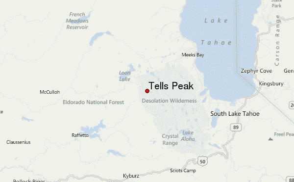 Tells Peak Location Map