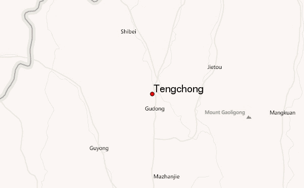 Tengchong Location Map