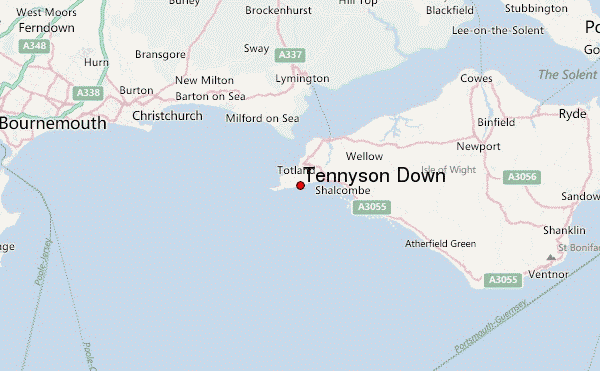 Tennyson Down (Isle of Wight) Location Map