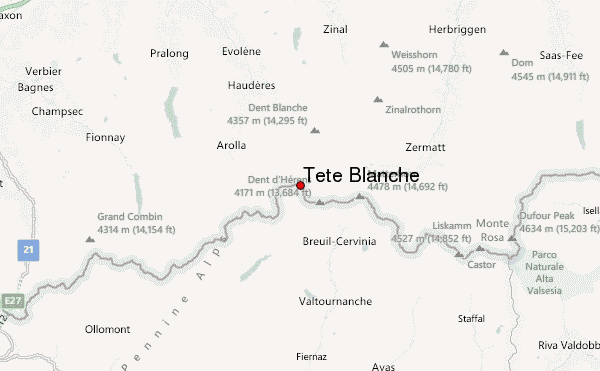 Tete Blanche Location Map