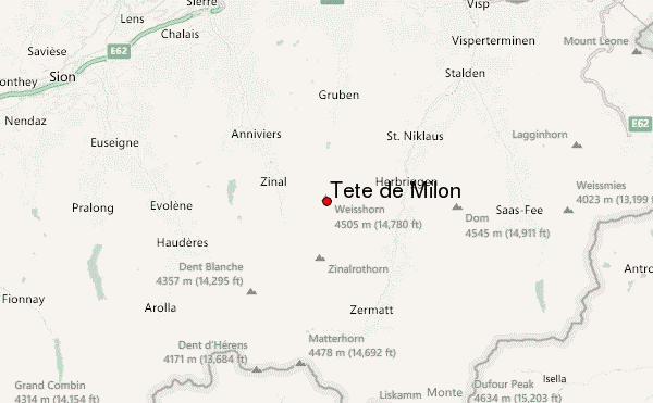 Tête de Milon Location Map