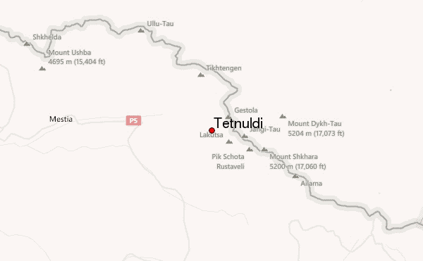 Tetnuldi Location Map