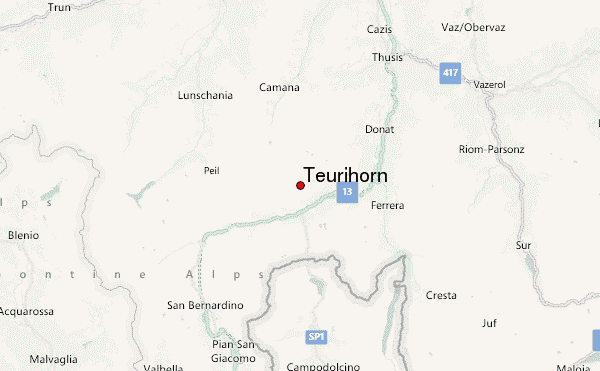 Teurihorn Location Map