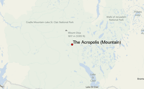 The Acropolis (Mountain) Location Map