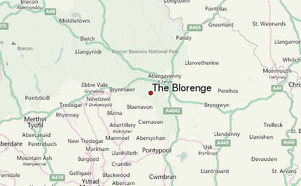 The Blorenge Location Map