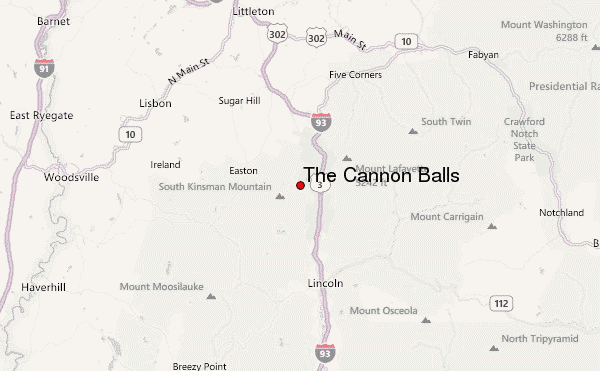 The Cannon Balls Location Map