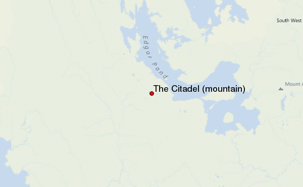The Citadel (mountain) Location Map