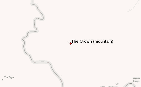 The Crown (mountain) Location Map