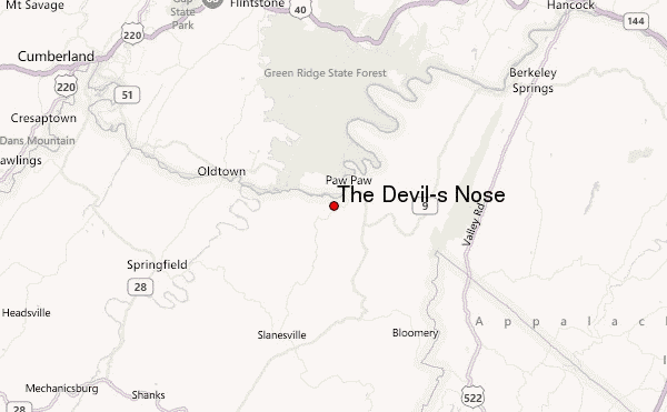 The Devil's Nose Location Map