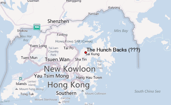 The Hunch Backs (牛押山) Location Map