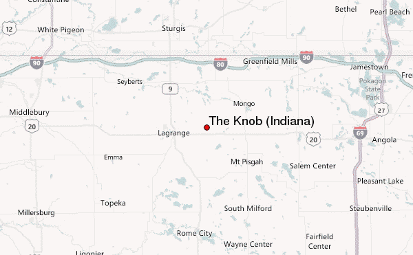 The Knob (Indiana) Location Map