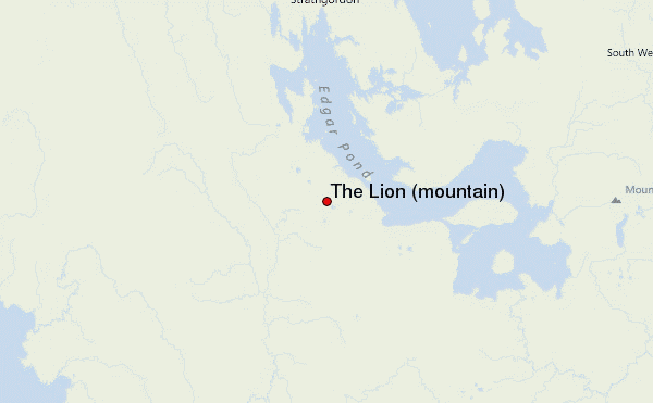 The Lion (mountain) Location Map
