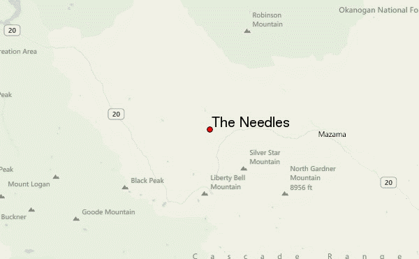 The Needles Location Map