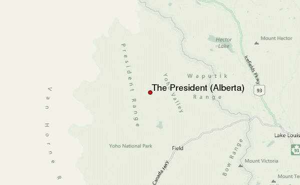 The President (Alberta) Location Map