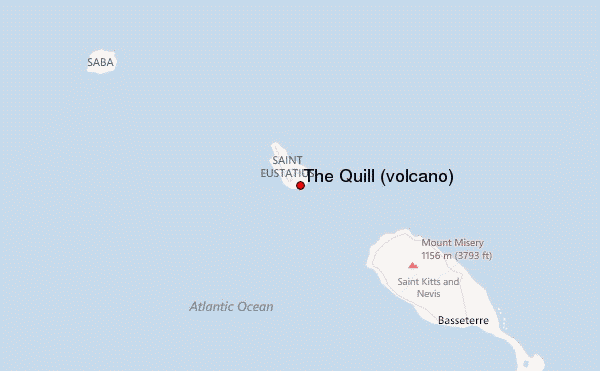 The Quill (volcano) Location Map