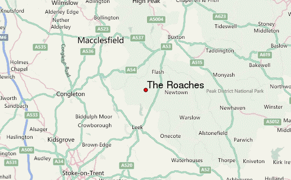 The Roaches Location Map