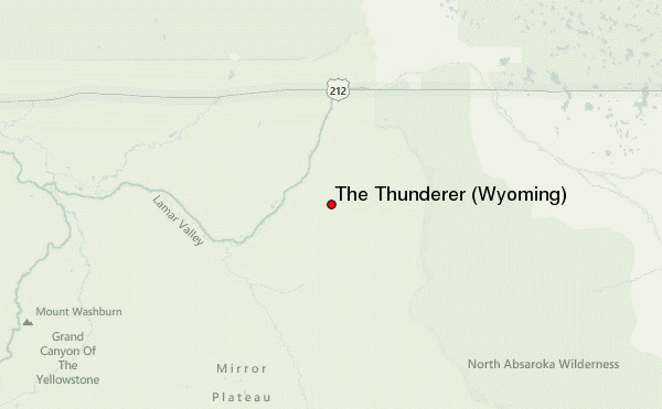 The Thunderer (Wyoming) Location Map