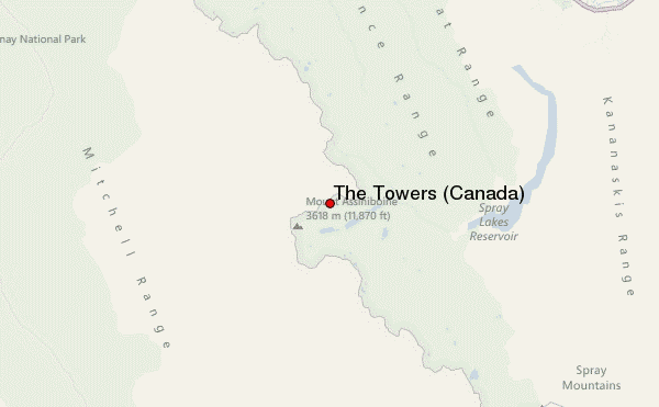 The Towers (Canada) Location Map