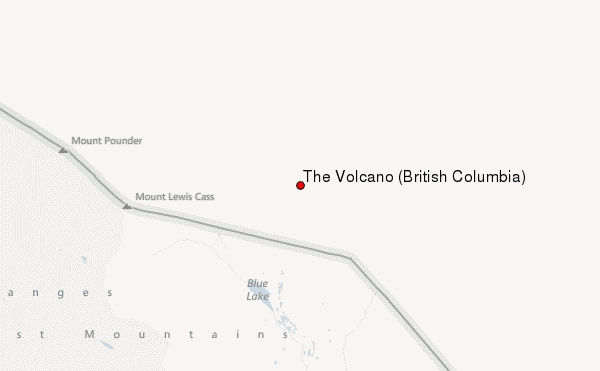 The Volcano (British Columbia) Location Map