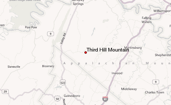 Third Hill Mountain Location Map