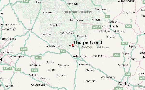 Thorpe Cloud Location Map