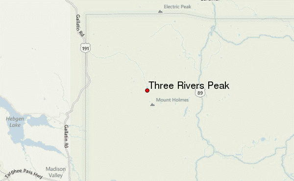 Three Rivers Peak Location Map