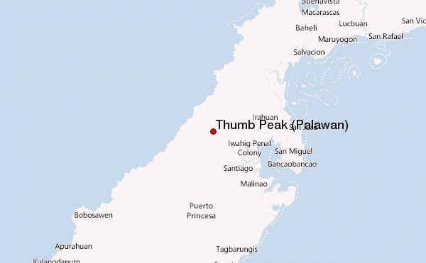 Thumb Peak (Palawan) Location Map