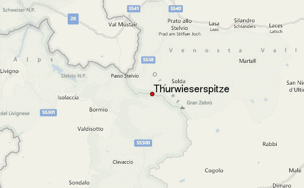 Thurwieserspitze Location Map