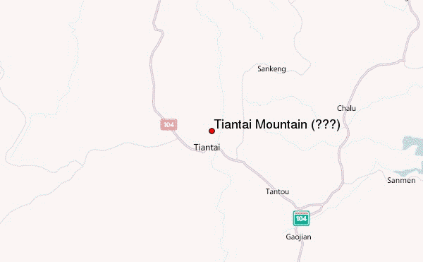 Tiantai Mountain (天台山) Location Map