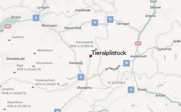 Tieralplistock Location Map