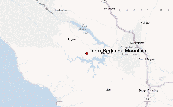 Tierra Redonda Mountain Location Map