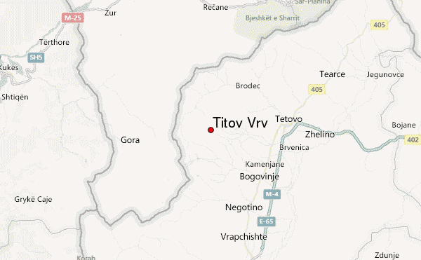 Titov Vrv Location Map
