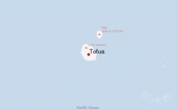 Tofua Location Map