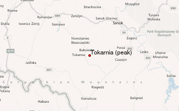 Tokarnia (peak) Location Map